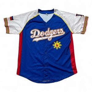 Los Angeles Dodgers 2021 Filipino Heritage Night Blue Sga Jersey Men's XL